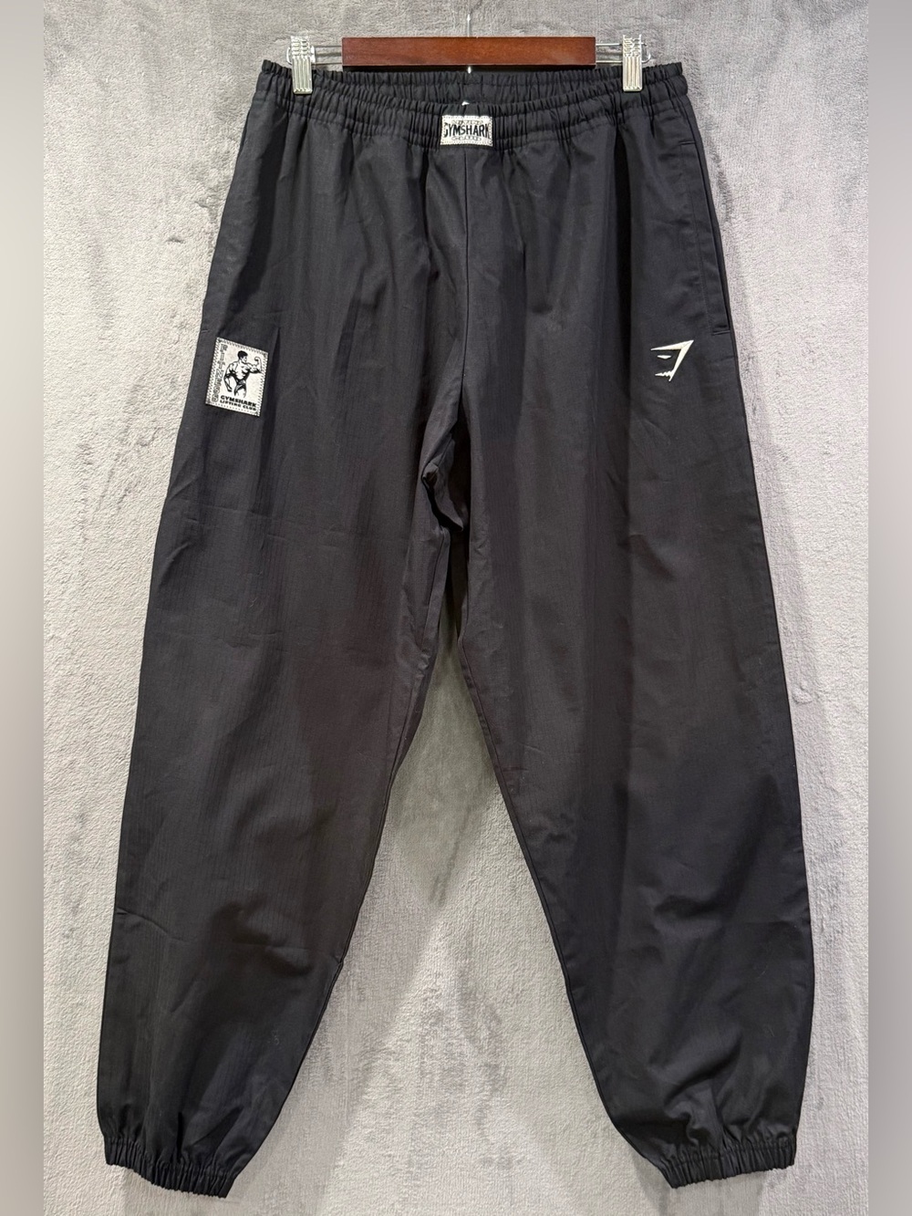 Gymshark Straight Leg Pumper Pants Men’s M Black Ripstop Weight Lifting Club